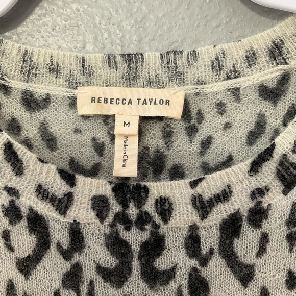Rebecca Taylor mohair, alpaca blend animal print sweater size Medium T - Picture 6 of 10